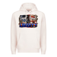 Pale Pink Sweet land of liberty 4th of july Premium Hoodie - CowGirlArtShop