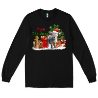 Black happy christmas southdown baby sheep Long Sleeve Tee - LillyAllenDesigns