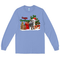 Colony Blue happy christmas southdown baby sheep Long Sleeve Tee - LillyAllenDesigns