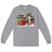 Heather Grey happy christmas southdown baby sheep Long Sleeve Tee - LillyAllenDesigns