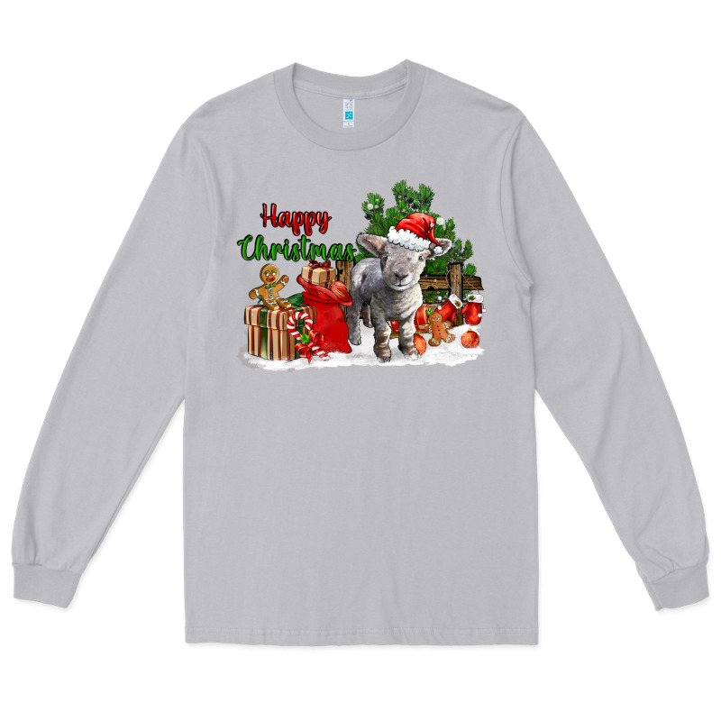 Happy Christmas Southdown Baby Sheep Long Sleeve Tee by LillyAllenDesigns | Teevron