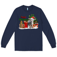 Navy happy christmas southdown baby sheep Long Sleeve Tee - LillyAllenDesigns