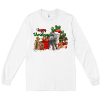 White happy christmas southdown baby sheep Long Sleeve Tee - LillyAllenDesigns