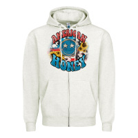 American Honey Smiley Zipper Hoodie | Teevron