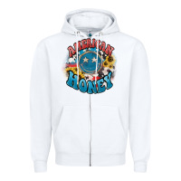 White American honey smiley Zipper Hoodie - HowdyJamesFarm