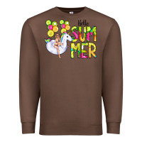 Chestnut Hello Summer Unicorn Premium Sweatshirt - CowCowDesign