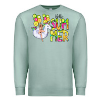 Seafoam Hello Summer Unicorn Premium Sweatshirt - CowCowDesign