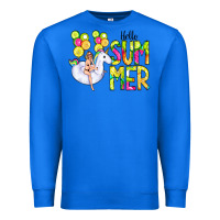 True Royal Hello Summer Unicorn Premium Sweatshirt - CowCowDesign