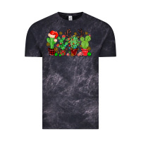 Cloud Black christmas cactus Vintage Tee - MaliasSmallBusiness