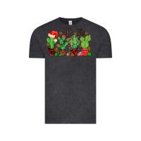 Vintage Black christmas cactus Vintage Tee - MaliasSmallBusiness