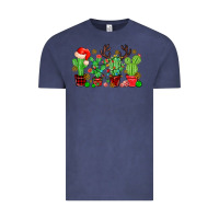 Vintage Denim christmas cactus Vintage Tee - MaliasSmallBusiness