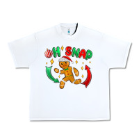 White oh snap with gingerbread Urban Heavy Tee - MaliasSmallBusiness