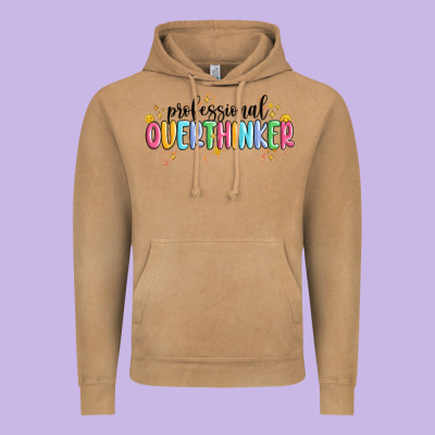 Professional Overthinker Vintage Hoodie Designed By Maliassmallbusiness