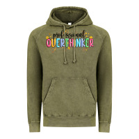 Vintage Olive professional overthinker Vintage Hoodie - MaliasSmallBusiness