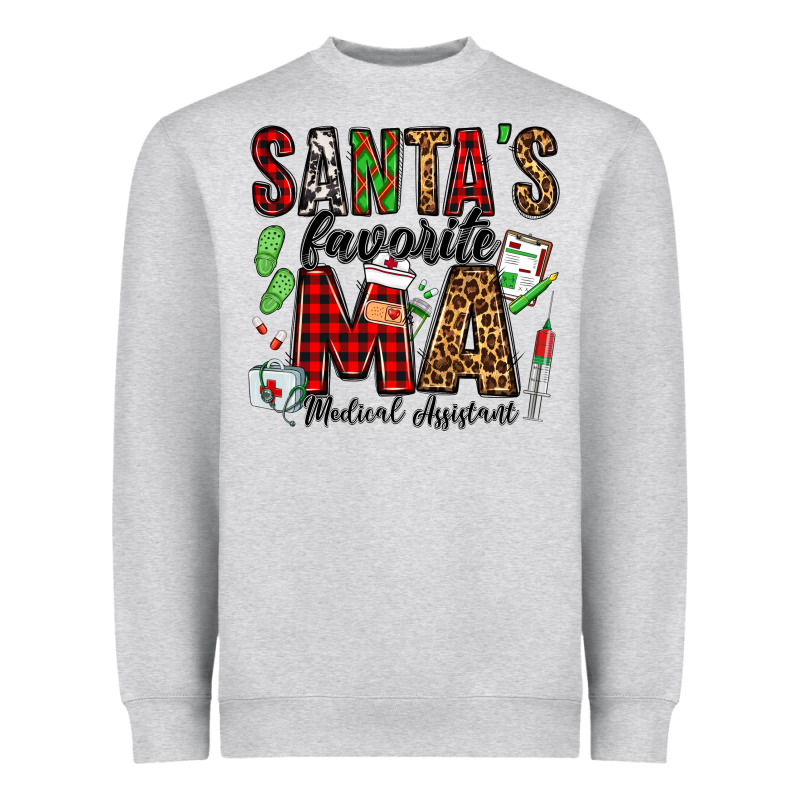 Santa's Favorite Ma Medical Assistant Heavyweight Sweatshirt by Jasminsmagicworld | Teevron