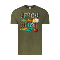 Vintage Olive teach your heart out Vintage Tee - NancyCooperArtShop