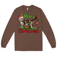 Chestnut maine coon cat merry christmas Long Sleeve Tee - LillyAllenDesigns