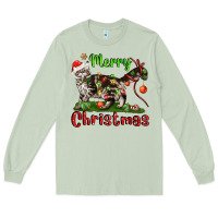 Matcha maine coon cat merry christmas Long Sleeve Tee - LillyAllenDesigns