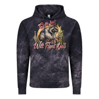 Cloud Black cute but will fight you racoon western Vintage Hoodie - NancyCooperArtShop