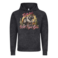 Vintage Black cute but will fight you racoon western Vintage Hoodie - NancyCooperArtShop