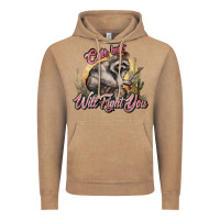 Vintage Coffee cute but will fight you racoon western Vintage Hoodie - NancyCooperArtShop