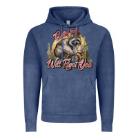 Vintage Denim cute but will fight you racoon western Vintage Hoodie - NancyCooperArtShop