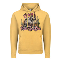 Vintage Mustard cute but will fight you racoon western Vintage Hoodie - NancyCooperArtShop