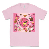 Bubblegum Pink cafecito y chisme Classic Tee - MaliasSmallBusiness