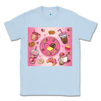 Dusty Blue cafecito y chisme Classic Tee - MaliasSmallBusiness