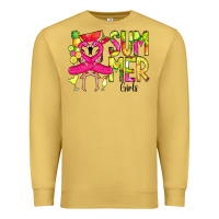 Antique Gold Summer Girls Flamingo Premium Sweatshirt - CowCowDesign