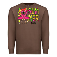 Chestnut Summer Girls Flamingo Premium Sweatshirt - CowCowDesign