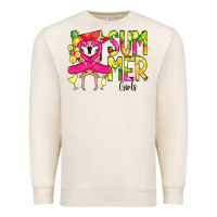 Sandshell Summer Girls Flamingo Premium Sweatshirt - CowCowDesign