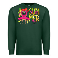 Sports Green Summer Girls Flamingo Premium Sweatshirt - CowCowDesign