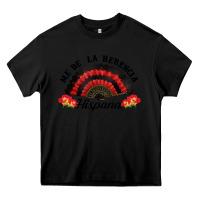 Black me de la herencia hispana hand fan Heavy Core Tee - BundleAndBundleShop