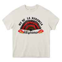 Cream me de la herencia hispana hand fan Heavy Core Tee - BundleAndBundleShop