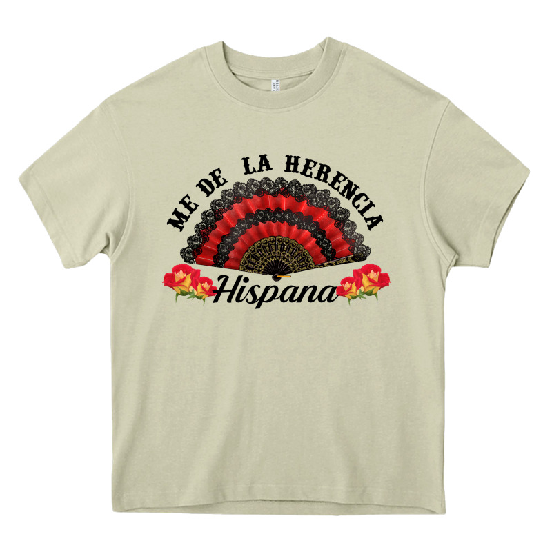 Me De La Herencia Hispana Hand Fan Heavy Core Tee by BundleAndBundleShop | Teevron