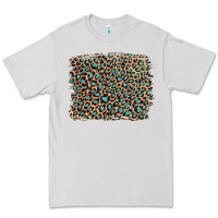 Dove Grey leopard with turquoise glitter Premium Tee - Artiststas