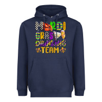 Navy mardi gras drinking team with glasses olivia Heavyweight Hoodie - OliviaCreatesArt