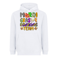 White mardi gras drinking team with glasses olivia Heavyweight Hoodie - OliviaCreatesArt