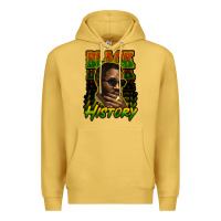 Antique Gold Black history afro man Premium Hoodie - HowdyJamesFarm