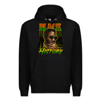 Black Black history afro man Premium Hoodie - HowdyJamesFarm