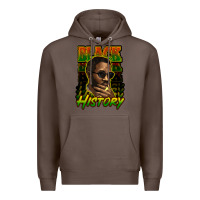 Coffee Black history afro man Premium Hoodie - HowdyJamesFarm