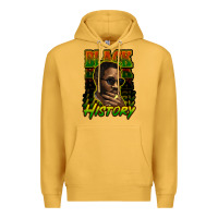 Mustard Black history afro man Premium Hoodie - HowdyJamesFarm
