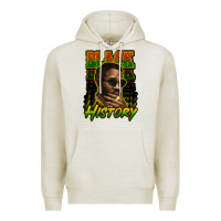 Oatmeal Heather Black history afro man Premium Hoodie - HowdyJamesFarm