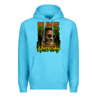Ocean Blue Black history afro man Premium Hoodie - HowdyJamesFarm