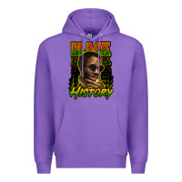 Purple Black history afro man Premium Hoodie - HowdyJamesFarm