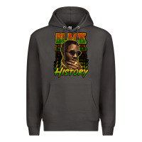 Smoke Black history afro man Premium Hoodie - HowdyJamesFarm