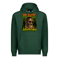 Sports Green Black history afro man Premium Hoodie - HowdyJamesFarm