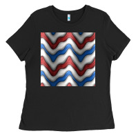 Black 4th july stripes seamless pattern Ladies Tee - BundleAndBundleShop