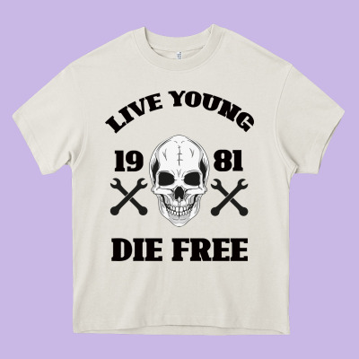 Live Young Die Free Heavy Core Tee Designed By Bettercallsaul